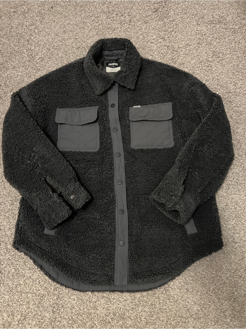 Men's Black Sherpa Fleece Jacket